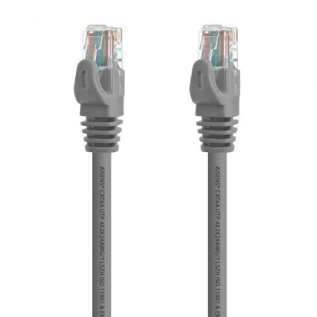 Cable de Red RJ45 UTP Aisens A145-0327 Cat.6A/ 2m/ Gris - Frikibase