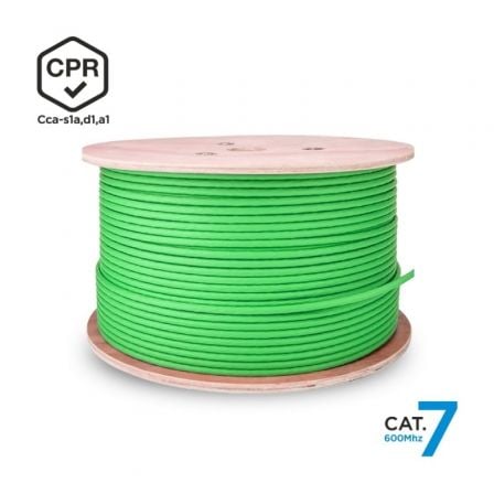 Bobina de Cable RJ45 SFTP AWG23 LSZH CPR Cca Aisens A146-0667 Cat.7/ 305m/ Verde - Frikibase