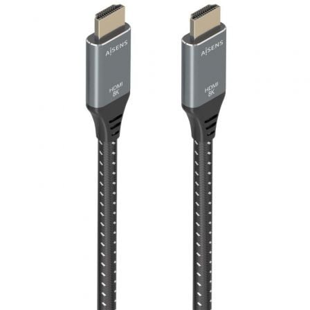 Cable HDMI 2.1 8K Aisens A150-0878/ HDMI Macho - HDMI Macho/ 10m/ Gris y Negro - Frikibase