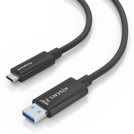 Cable USB 3.2 Tipo-C AOC Aisens A157-0925/ USB Tipo-C Macho - USB Macho/ 10Gbps/ 15m/ Negro - Frikibase