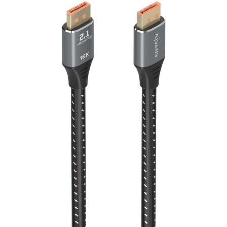 Cable DisplayPort 2.1 16K Aisens A158-0903/ DisplayPort Macho - DisplayPort Macho/ 80Gbps/ 2m/ Negro - Frikibase