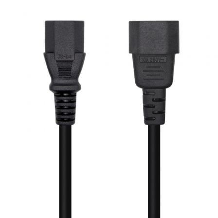 Cable Alimentación Aisens A132-0532/ IEC C13 Hembra - IEC C14 Macho/ 10m/ Negro - Frikibase