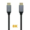 Cable DisplayPort 1.4 8K Aisens A149-0435/ DisplayPort Macho - DisplayPort Macho/ 1m/ Negro Gris - Frikibase