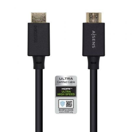 Cable HDMI 2.1 8K Aisens A150-0421/ HDMI Macho - HDMI Macho/ 1m/ Certificado/ Negro - Frikibase