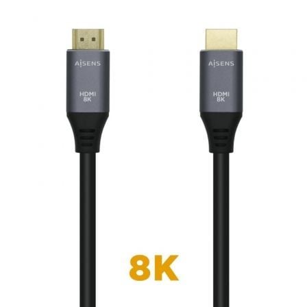 Cable HDMI 2.1 8K Aisens A150-0429/ HDMI Macho - HDMI Macho/ 3m/ Gris Negro - Frikibase