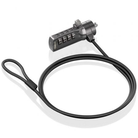 Cable de Seguridad para Portátiles Aisens ASLK-D40N03-BK/ 1.5m - Frikibase