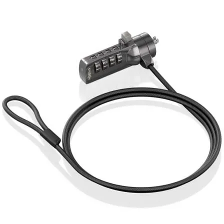 Cable de Seguridad para Portátiles Aisens ASLK-D40N03-BK/ 1.5m - Frikibase