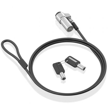 Cable de Seguridad Tipo NANO para Portátiles Aisens ASLK-D45K06-BK/ 1.5m - Frikibase