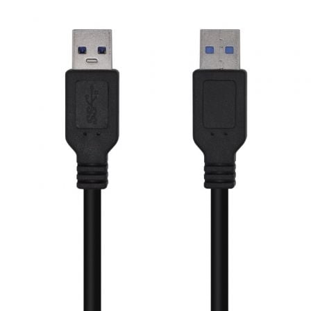 Cable USB 3.0 Aisens A105-0446/ USB Macho - USB Macho/ 1m/ Negro - Frikibase