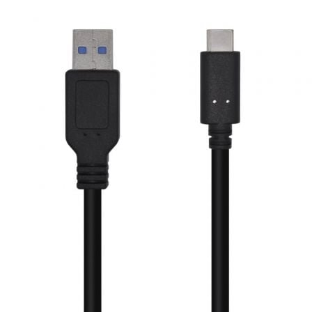 Cable USB 3.1 Tipo-C Aisens A107-0450/ USB Tipo-C Macho - USB Macho/ 10Gbps/ 1.5m/ Negro - Frikibase