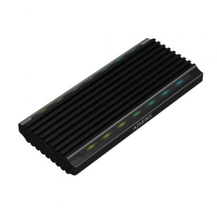 Caja Externa para Disco SSD M.2 SATA/NVMe Aisens ASM2-RGB012B/ USB 3.2/ Sin tornillos - Frikibase