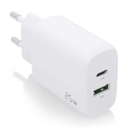 Cargador de Pared Aisens A110-0758/ 1xUSB Tipo-C/ 1xUSB/ 25W - Frikibase