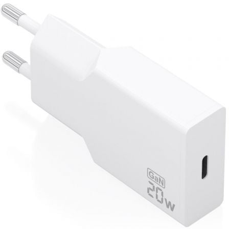 Cargador de Pared GaN Aisens A110-0997/ 1xUSB Tipo-C/ 20W/ Blanco - Frikibase