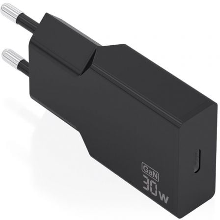 Cargador de Pared GaN Aisens A110-1004/ 1xUSB Tipo-C/ 30W/ Negro - Frikibase