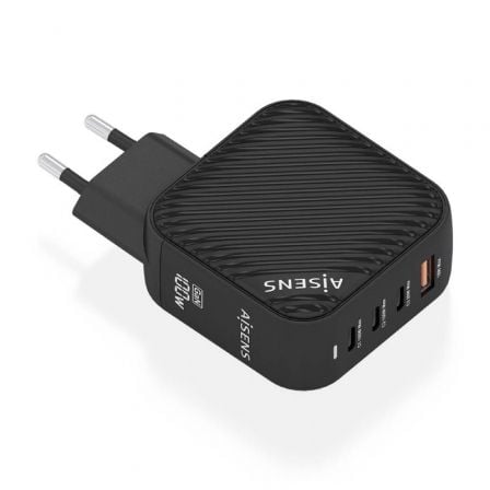 Cargador de Pared GaN Aisens ASCH-100W4P029-BK/ 3xUSB Tipo-C/ 1x USB/ 100W - Frikibase
