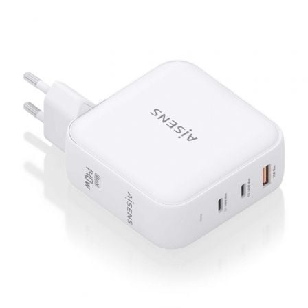 Cargador de Pared GaN Aisens ASCH-140W3P030-W/ 2xUSB Tipo-C/ 1xUSB/ 140W - Frikibase