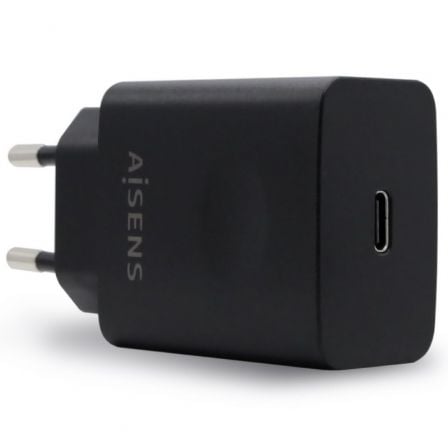 Cargador de Pared Aisens ASCH-1PD20-BK/ 1xUSB Tipo-C/ 20W - Frikibase