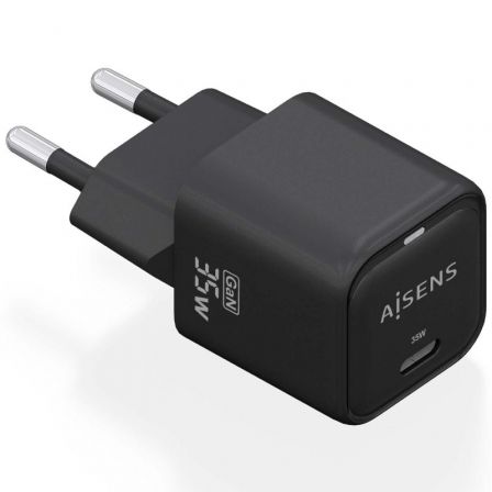 Cargador de Pared GaN Aisens ASCH-35W1P023-BK/ 1xUSB Tipo-C/ 35W - Frikibase