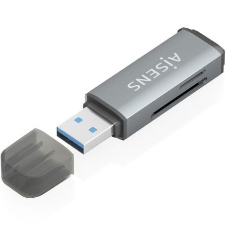 Lector de Tarjetas Externo Aisens ASCR-2A09-GR/ USB 3.1 - Frikibase