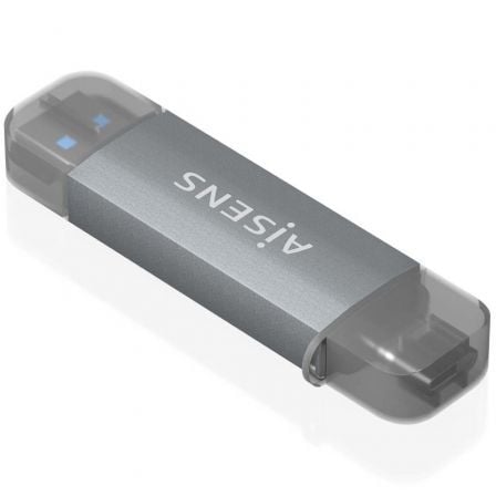 Lector de Tarjetas Externo Aisens ASCR-2AC08-GR/ USB 3.1 - Frikibase