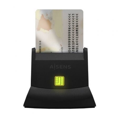 Lector de DNI y Tarjetas Aisens ASCR-SN05-BK/ USB 2.0/ Negro - Frikibase