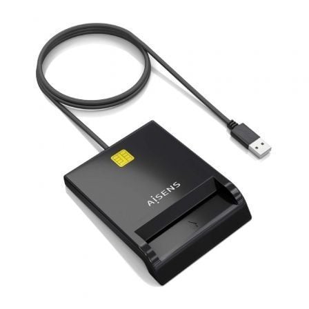Lector de DNI y Tarjetas Aisens ASCR-SN06-BK/ USB 2.0/ Negro - Frikibase