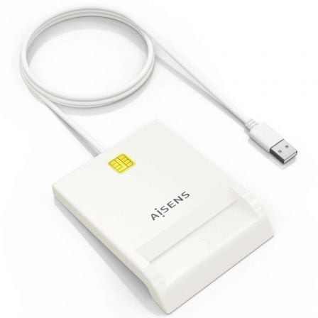 Lector de DNI y Tarjetas Aisens ASCR-SN07-W/ USB 2.0/ Blanco - Frikibase