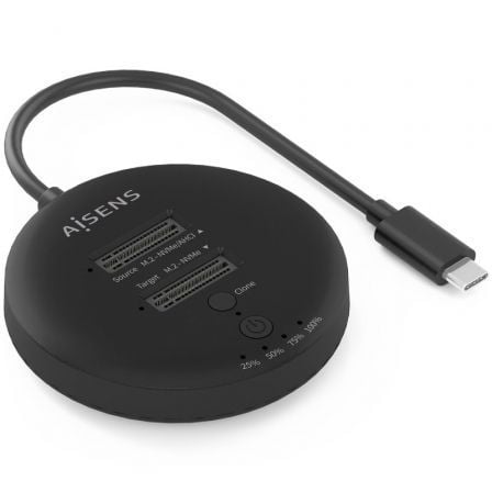 Dock USB 3.2 Gen2 Tipo-C para SSD M.2 NVMe Aisens ASDS-2M2N05-BK/ Gris - Frikibase
