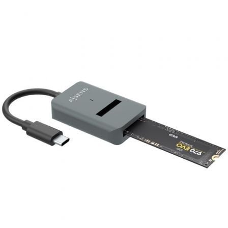 Dock USB Tipo-C para SSD M2 SATA/NVMe Aisens ASUC-M2D012-GR/ Gris - Frikibase