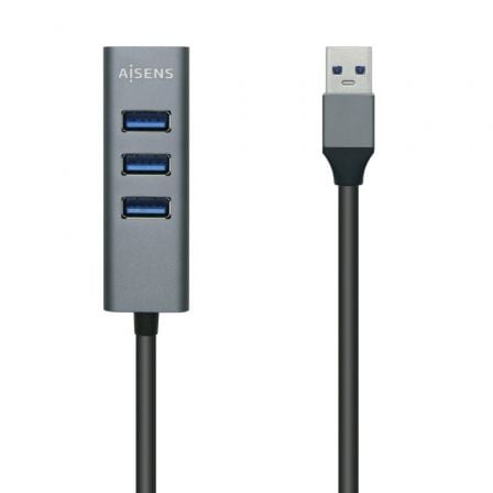Hub USB 3.0 Aisens A106-0507/ 4xUSB/ Gris - Frikibase