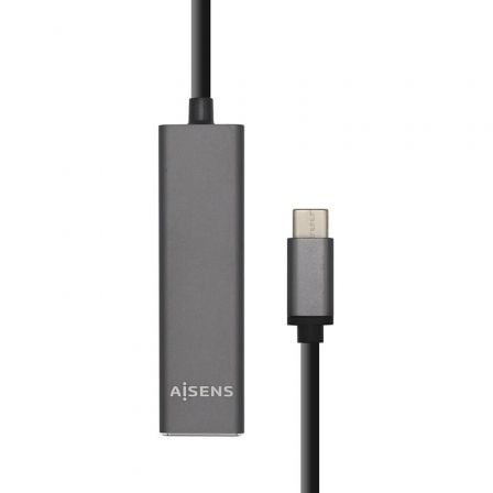 Hub USB Tipo-C Aisens A109-0403/ 4xUSB/ Gris - Frikibase