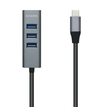 Hub USB Tipo-C Aisens A109-0508/ 4xUSB/ Gris - Frikibase