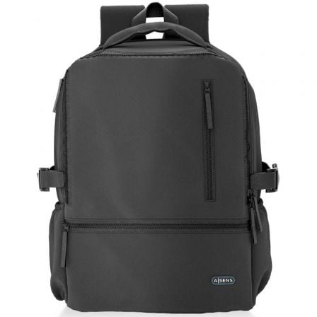 Mochila Aisens ASBG-BP086-BK para Portátiles hasta 15.6"/ Impermeable/ Negro - Frikibase