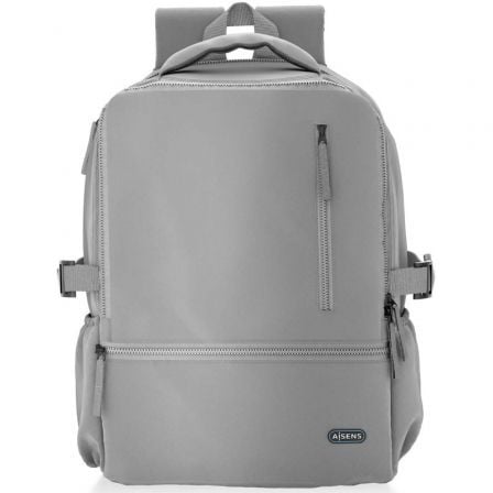 Mochila Aisens ASBG-BP087-GR para Portátiles hasta 15.6"/ Impermeable/ Gris - Frikibase