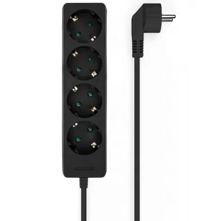 Regleta Aisens A154-0534/ 4 Tomas de Corriente/ Cable 1.4m/ Negro - Frikibase