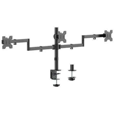 Soporte de Mesa para 3 Monitores Aisens DT27TSR-281/ Giratorio/ Inclinable/ hasta 10kg - Frikibase