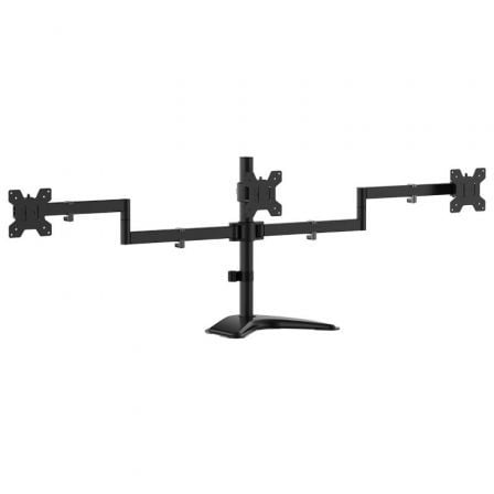 Soporte de Sobremesa para 3 Monitores Aisens DT27TSR-287/ Giratorio/ Inclinable/ hasta 10kg - Frikibase