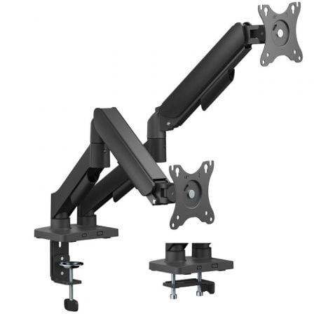 Soporte de Mesa con Contrapeso para 2 Monitores Aisens DT32TSR-357/ Giratorio/ Inclinable/ hasta 9kg - Frikibase