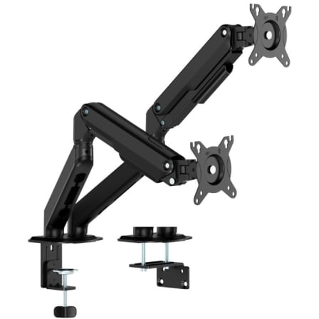 Soporte de Mesa con Contrapeso para 2 Monitores Aisens DT32TSR-451/ Giratorio/ Inclinable/ hasta 9kg - Frikibase