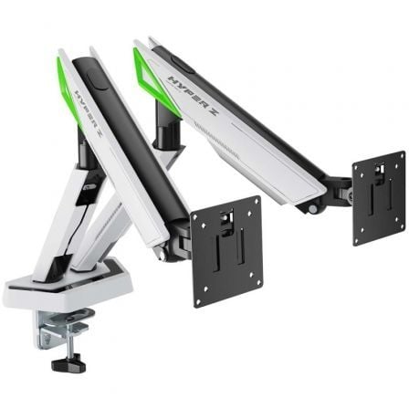 Soporte de Mesa Gaming con Contrapeso para 2 Monitores Aisens DT38TSR-345/ Giratorio/ Inclinable/ hasta 16kg - Frikibase