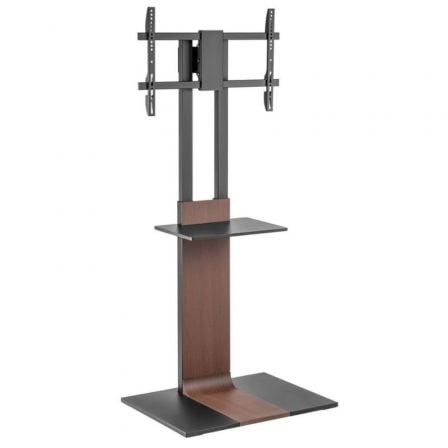 Soporte de Suelo Inclinable/ Giratorio con Bandeja DVD Aisens FT86TSE-401 para TV de 37-86"/ hasta 50kg - Frikibase