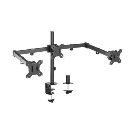 Soporte de Mesa para 3 Monitores Aisens DT27TSR-061/ Giratorio/ Inclinable/ hasta 7kg - Frikibase