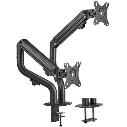 Soporte de Mesa para 2 Monitores Aisens DT32TSR-141/ Giratorio/ Inclinable/ hasta 8kg - Frikibase