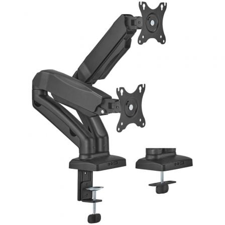 Soporte de Mesa con Contrapeso para 2 Monitores o TV Aisens DT32TSR-221/Giratorio/ Inclinable/ hasta 9kg - Frikibase
