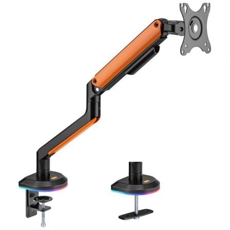 Soporte de Mesa Gaming con Contrapeso para Monitor y TV Aisens DT32TSR-249/ Giratorio/ Inclinable/ hasta 9kg/ con Iluminación RGB - Frikibase