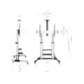 Soporte de Suelo Inclinable con Ruedas y Manivela Aisens FT100TE-125 para TV 60-100"/ hasta 100kg – imagen 4