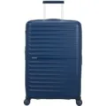 Maleta Mediana American Tourister FastForward Spinner Expansible 68cm/ 68x46x30cm/ 4 Ruedas/ Azul Marino - Frikibase