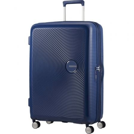 Maleta Grande American Tourister SoundBox Spinner 77cm/ 77x51.5x29.5cm/ 4 Ruedas/ Azul Marino - Frikibase