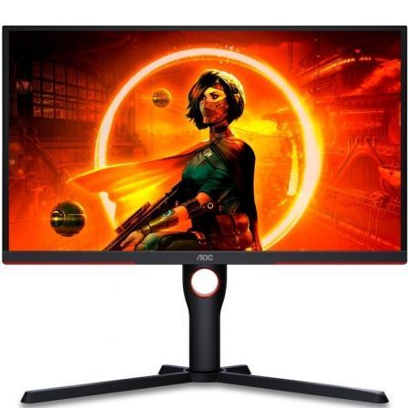 Monitor Gaming AOC 25G3ZM/BK 24.5"/ Full HD/ 0.5ms/ 240Hz/ VA/ Regulable en altura/ Negro y Rojo - Frikibase