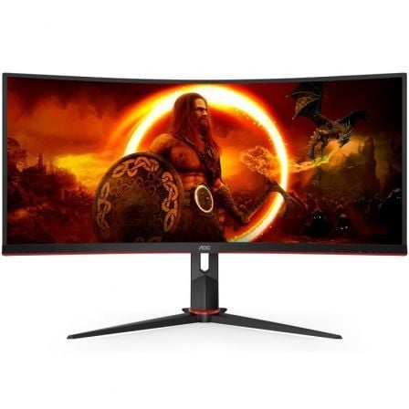 Monitor Gaming Ultrapanorámico Curvo AOC CU34G2XP/BK 34"/ WQHD/ 1ms/ 180Hz/ VA/ Negro - Frikibase
